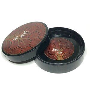 Himark Giftware 5-Piece Coaster Set Japan Black Red Bamboo Pattern